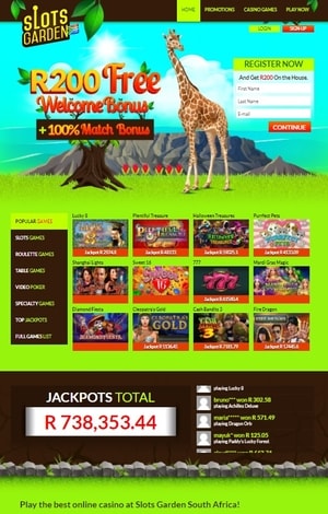 Slots Garden Casino ZAR Review